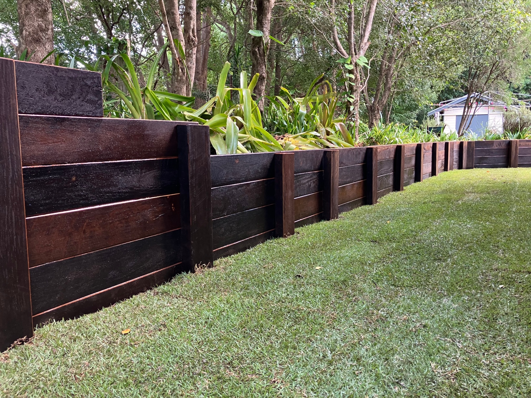 Ironbark Sleeper Wall