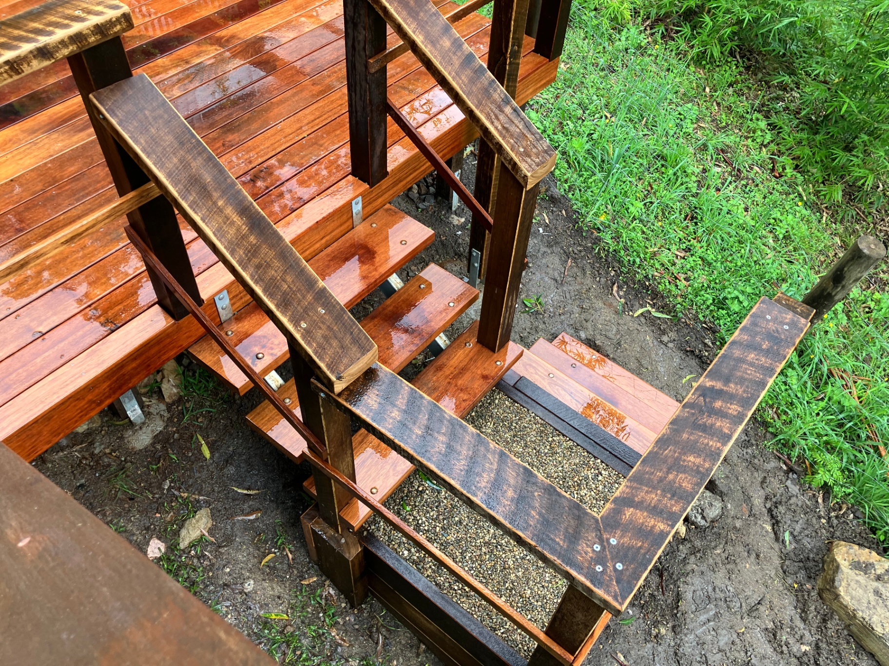 Hardwood Deck Stairs
